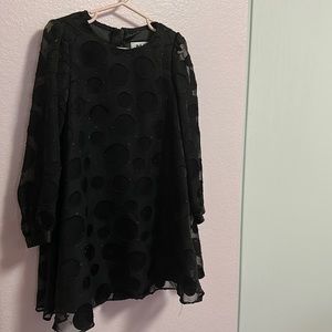 Milly Minis Poky Dot Black Dress size 5 for little girl